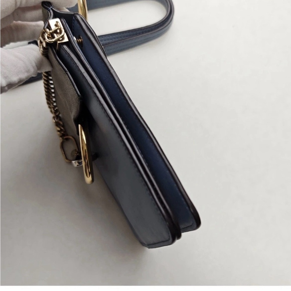 Chloé Light Blue Leather Shoulder Bag with Gold Hardware AUTHENTIC - Picture 7 of 13